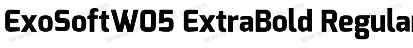 ExoSoftW05 ExtraBold Regular字体转换